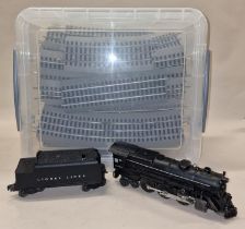 Lionel O gauge 2025 2-6-4 locomotive ,tender, and quantity of track in good used condition untested