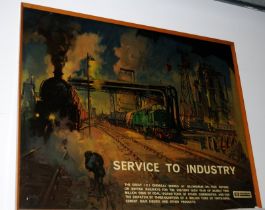 Original "British Rail" station advertising poster depicting the ICI Chemical Works Billingham-On-