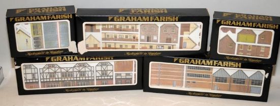 Graham Farish N gauge trackside buildings. All boxed but not checked for completeness. 5 in lot