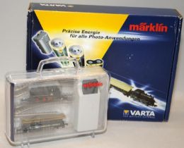 marklin mini club z gauge. Miniature Varta Layout, with Loco, wagon, track and controller. Boxed.