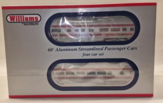 Williams by Bachmann 60' Aluminum Passenger 4 car set 43098 new unused