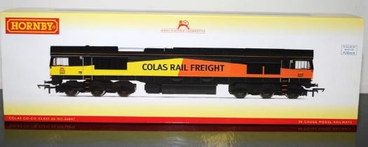 OO Gauge Hornby R3787 Colas Co-Co Class 66 66847 locomotive. Boxed