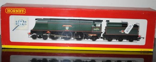 OO Gauge Hornby R2282 BR 4-6-2 West Country Class Weymouth. Boxed