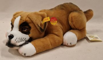 Original Steiff "Bernie Boxer Dog" 660184 with all appropriate tags