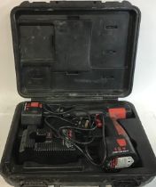 Snap On impact wrench model No. CTU350 complete with charger plus 2 batteries and case.