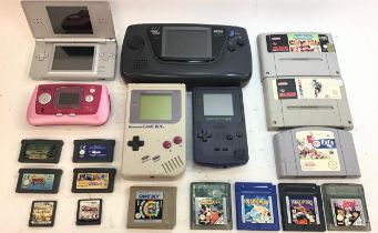 Bundle of hand held gaming consoles and games to include - Sega - Nintendo etc.