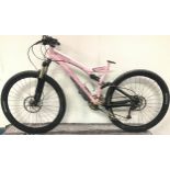 Specialised Stunpjumper 120 mountain bike in pink.