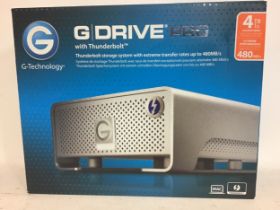 G Technology G Drive PRO thunderbolt storage system found here unused in box.