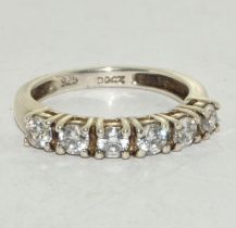 A 925 silver five stone DQCZ ring Size J