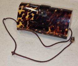 Vintage Tortoise shell ladies clutch bag