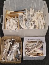 NOS quantity of vintage cutlery s/steel and epns tarnished