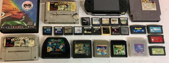 Vintage gaming collection of hand held consoles to include Sony PSP / Nintendo 3DS etc and