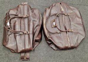 Pair leather Steamer/ weekend bags by "Hidesign"