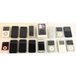 A selection of various iPhones and iPods. 16 in total.