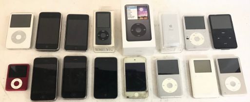 A selection of various iPhones and iPods. 16 in total.