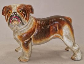 Cast metal painted Bull Dog 17cm tall