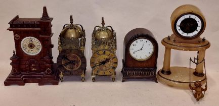 Collection of mixed clock mechanisms and parts
