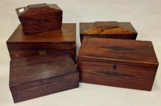 Collection of vintage treen and wooden boxes