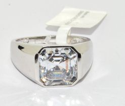A Silver J Francis Swarovski Zirconia ring Size U (new)