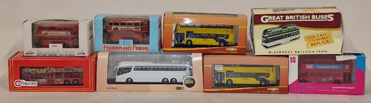 Group of boxed die cast buses to include local Bournemouth examples (8).