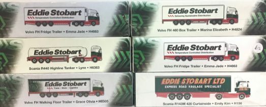 Collection of 6 various boxed Eddie Stobart lorries. All found in near Ex conditions.