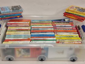 Large box of children's literature to include mainly vintage ladybird books.