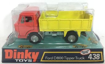 Dinky Toys 438 Ford D800 Tipper Truck found here still as new and sealed in it’s plastic case.