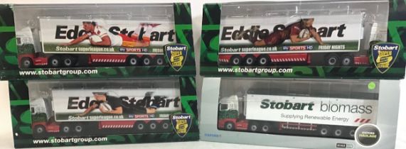 EDDIE STOBART LORRIES X 4. All originally boxed to include 3 Super Rugby League editions and a