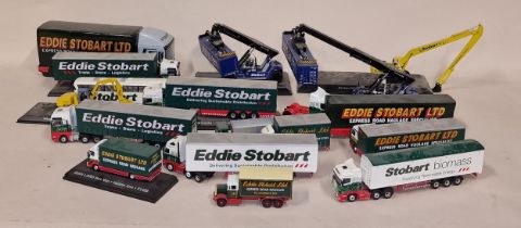 Collection of various Eddie Stobart toys.