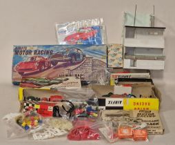 Airfix vintage Motor Racing good collection of parts, cars, scenery and other ancillary items.