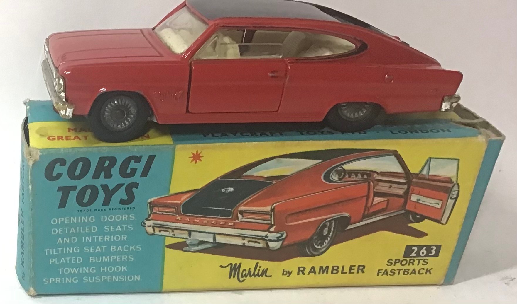 Corgi Classic Boxed Rambler sports fastback Car No 263. Car in great condition with age related - Image 2 of 7