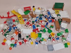 Collection of vintage Playmobil figures and furniture mainly from the 1970's and 80's.