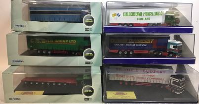 Oxford Haulage Company Trucks x 6. Found here we have die cast lorries to include - Kinochbervie -