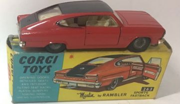 Corgi Classic Boxed Rambler sports fastback Car No 263. Car in great condition with age related