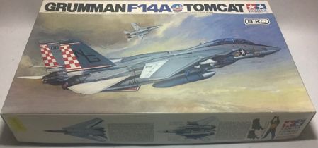 Grumman F14A Tomcat 1:32 scale Model plane by Tamina. This box has contents that are still sealed.