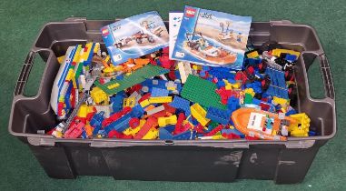 Very large tub of loose Lego bricks etc.