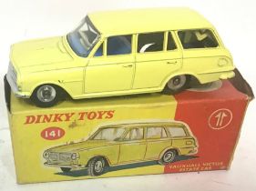 Dinky Toy Number 141 Vauxhall Victor Estate with box which has end flap detached.