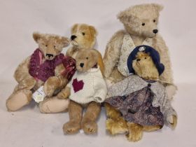 Group of quality handmade collectors teddy bears with tags/certificates still attached. All in