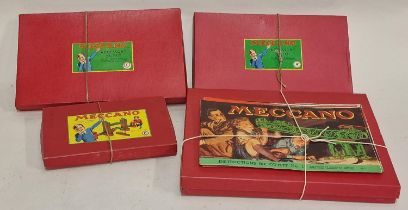 Four boxed vintage Meccano sets. Vendor advises all pieces should be present but not necessarily