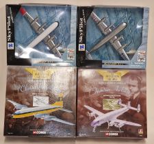 Corgi The Aviation Archive two boxed die cast airplanes together with two boxed Skypilot