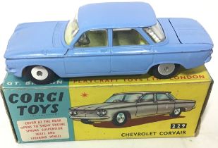 Corgi Toys No:229 Chevrolet Corvair - With Original Box Very Near Excellent.