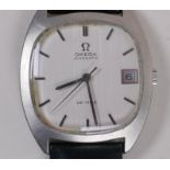 Omega De Ville stainless steel gentleman's wristwatch, with automatic movement and date aperture,