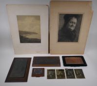 Frank H. Read, studio archive south coast landscape photo, and a portrait of a woman, both early
