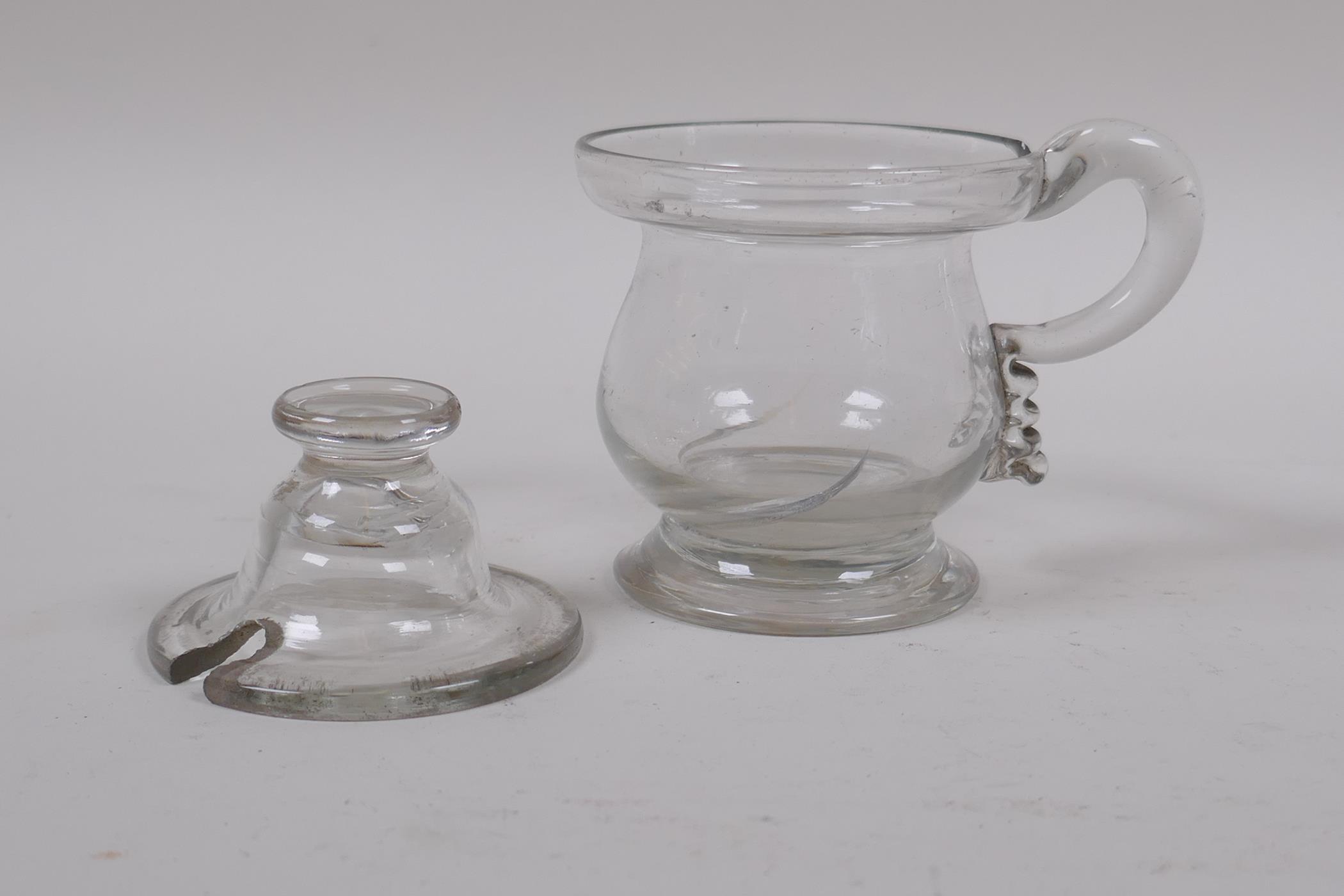 A collection of eight C19th and C20th jelly/custard glasses with slice and etched glass - Image 7 of 9