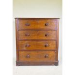 A Victorian mahogany dressing chest, the upper drawer with full front revealing four drawers