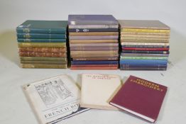 Various volumes of 'The Studio Yearbook of Decorative Art', dating from 1890 to the 1950s, and other