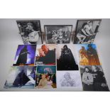 A collection of David Prowse/Darth Vader photographs and memorabilia, largest 20 x 30cm