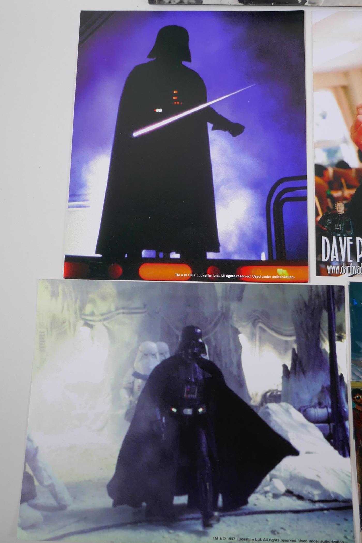 A collection of David Prowse/Darth Vader photographs and memorabilia, largest 20 x 30cm - Image 8 of 8