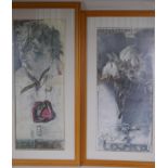 Horst Janssen, (German, 1929-1995), two framed gallery exhibition poster prints, monogrammed in