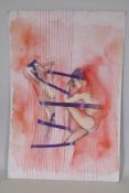 Attibuted to Steve Rush, The Ties of Love, pencil and wash on watercolour board, unsigned, titled ad